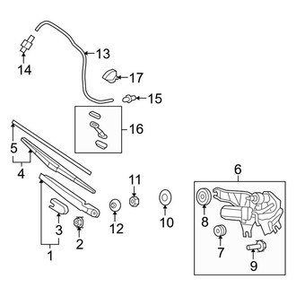 Kia OE - Lift Gate - Wiper & Washer Components