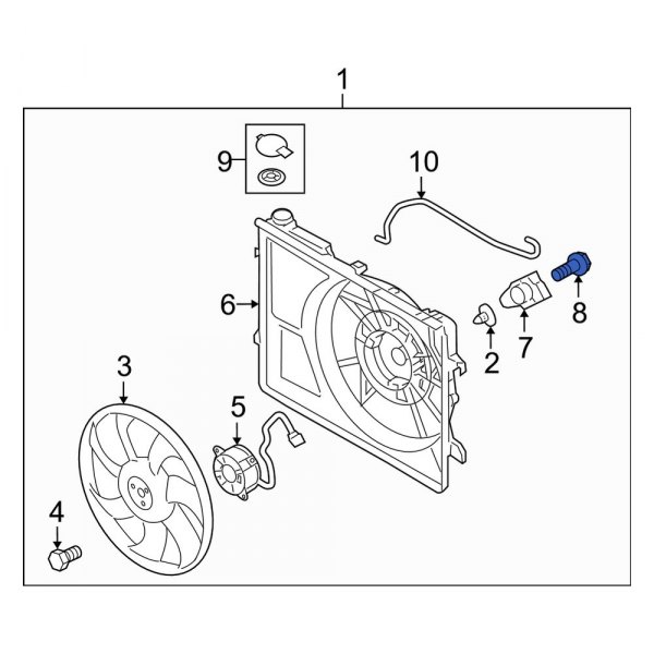 Engine Cooling Fan Resistor Bolt