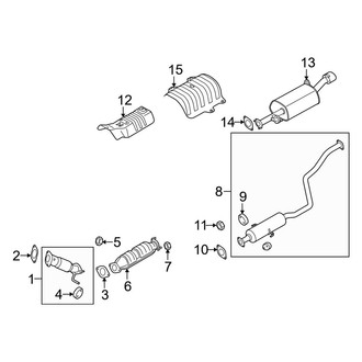 Kia OE - Exhaust System - Exhaust Components (Federal Emissions), (2.0L)