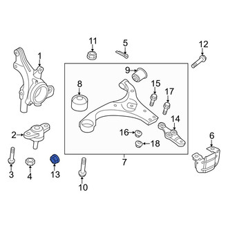 Kia OE - Front Suspension Stabilizer Bar Link Nut
