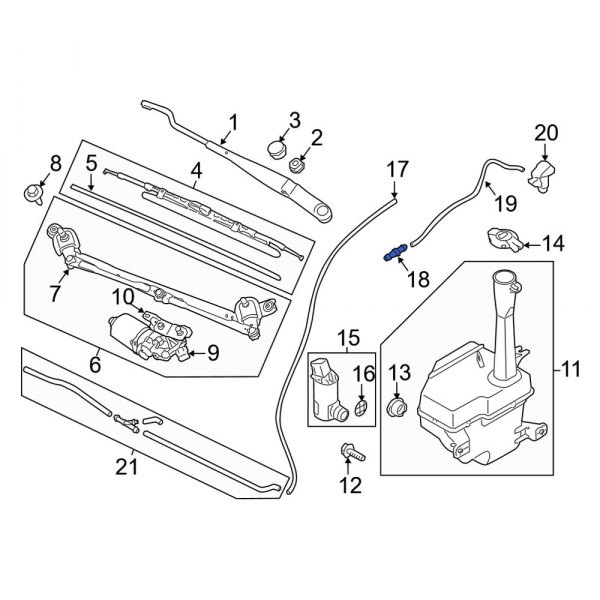 Windshield Washer Hose Connector