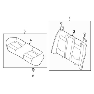 Kia OE - Seats & Tracks - Rear Seat Components (Fixed Bench Seat)