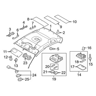Kia OE - Roof - Interior Trim (W/O Sunroof), (EX / LX / SX Sedan)
