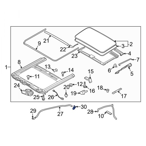 Sunroof Drain Hose Clamp