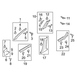 Kia OE - Pillars, Rocker & Floor - Interior Trim