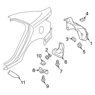Kia OE - Quarter Panel - Exterior Trim (EX / LX / SX Sedan)