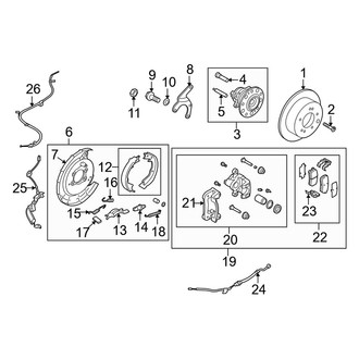 Kia OE - Rear Suspension - Brake Components