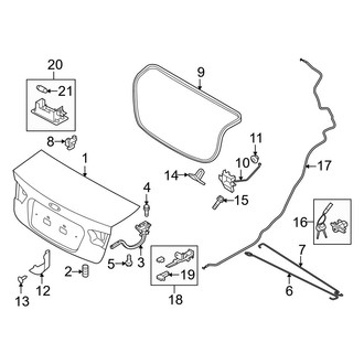 Kia OE - Trunk Lid - Lid & Components (EX / LX / SX Sedan)