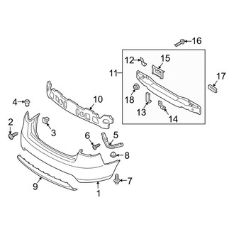 Kia OE - Rear Bumper - Bumper & Components (EX / LX / SX Sedan)