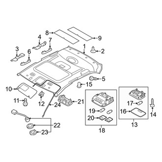 Kia OE - Roof - Interior Trim (With Sunroof), (Hatchback)