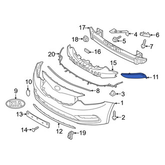 Kia OE - Front Left Fog Light Cover