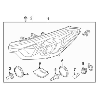 Kia OE - Front Lamps - Headlamp Components (HID)