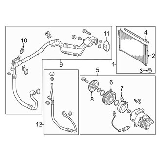 Kia OE - Air Conditioner & Heater - Condenser, Compressor & Lines (EX / LX)