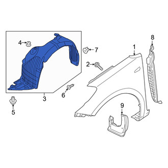 Kia OE - Front Left Fender Splash Shield