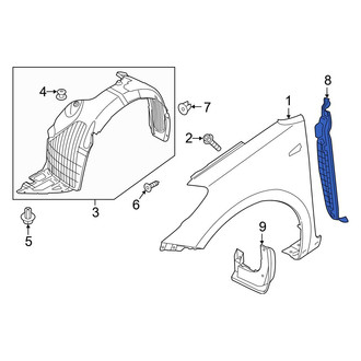 Kia OE - Left Fender Seal