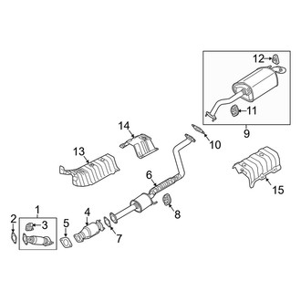 Kia OE - Exhaust System - Exhaust Components (California Emissions), (1.8L)
