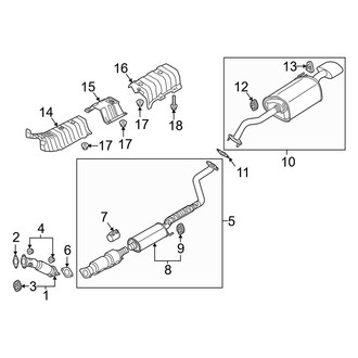 Kia OE - Exhaust System - Exhaust Components (Federal Emissions), (Sedan)