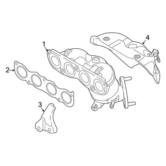 Kia OE - Exhaust System - Manifold (California Emissions), (EX / LX / S Sedan)