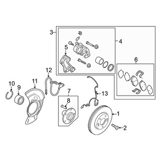 Kia OE - Front Suspension - Brake Components