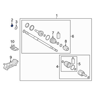 Kia OE - Front CV Joint Nut