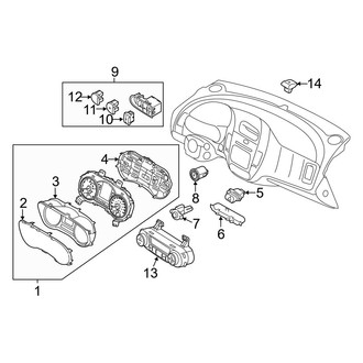 Kia OE - Instrument Panel - Cluster & Switches (EX / LX / S Sedan)