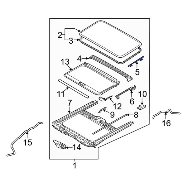 Sunroof Guide Jaw Bracket