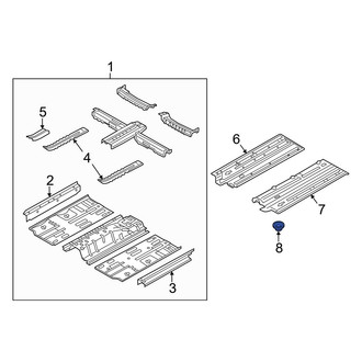 Kia OE - Floor Pan Splash Shield Clip