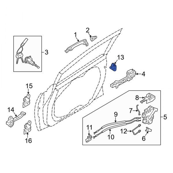 Door Lock Striker Plate