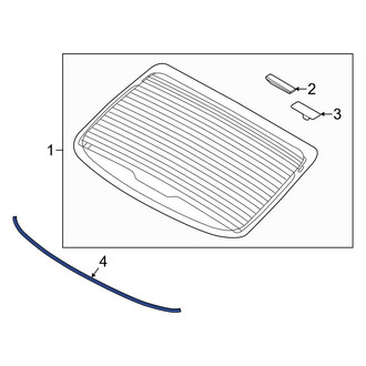 Kia OE - Rear Lower Back Glass Reveal Molding