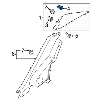 Kia OE - Upper Quarter Panel Trim Panel Clip