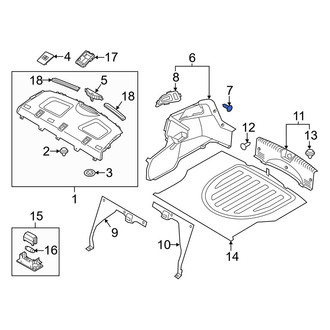 Kia OE - Trunk Trim Scuff Plate Clip