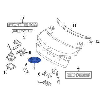 Kia OE - Rear Deck Lid Emblem