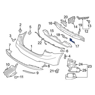 Kia OE - Rear Lower Outer Bumper Impact Bar Bracket