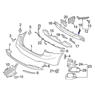 Kia OE - Rear Left Upper Bumper Impact Bar Bracket