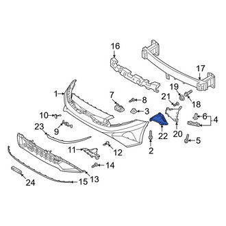 Kia OE - Front Left Upper Bumper Trim