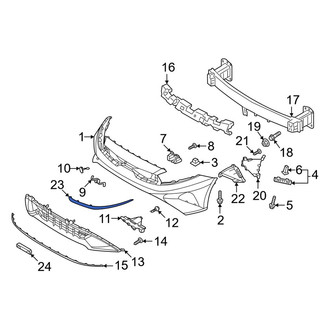 Kia OE - Front Right Upper Bumper Trim