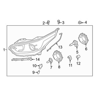 Kia OE - Front Lamps - Headlamp Components (Halogen)