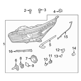 Kia OE - Front Lamps - Headlamp Components (Halogen), (FE / GT-Line / LXS)
