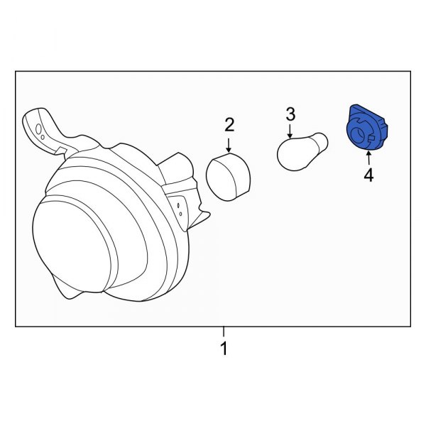 Kia OE 92161B0000 Front Daytime Running Light Socket