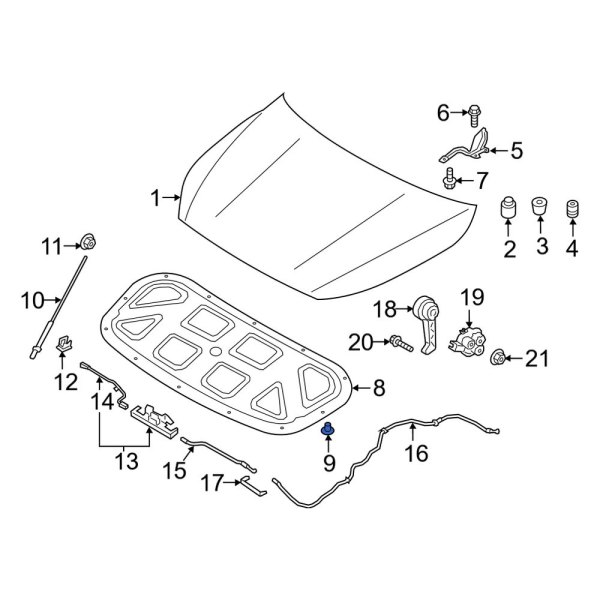 Hood Insulation Pad Clip