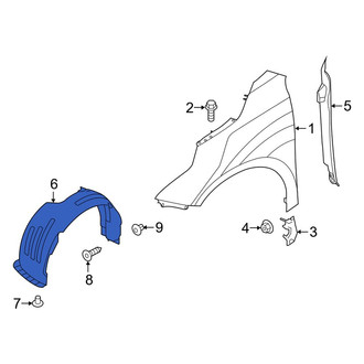 Kia OE - Front Left Fender Splash Shield