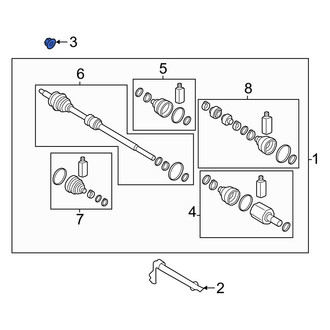 Kia OE - Front CV Joint Nut