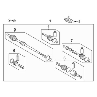 Kia OE - Front Left CV Axle Assembly