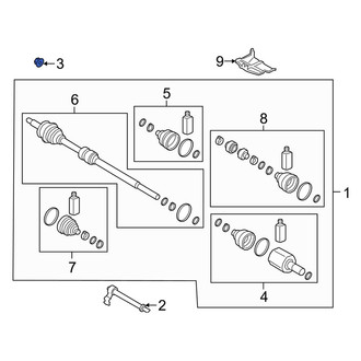 Kia OE - Front CV Joint Nut