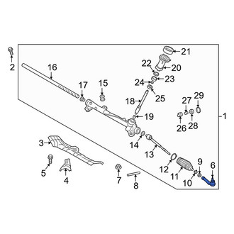 Kia OE - Left Outer Steering Tie Rod End