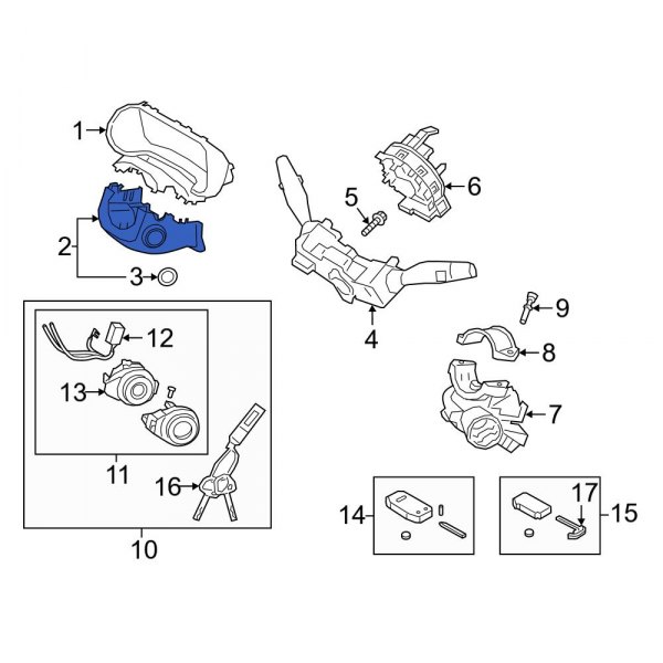 Kia OE 84852M7100WK Lower Steering Column Cover