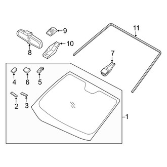 Kia OE - Windshield - Reveal Moldings