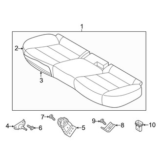Kia OE - Seats & Tracks - Rear Seat Components (Seat Cushion, With Split-Back Seat), (EX / FE / LXS / S)