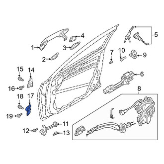 Kia OE - Rear Right Upper Door Hinge