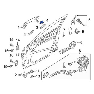 Kia OE - Front Left Exterior Door Handle Cover